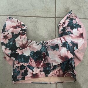 Albion Pink and Black Floral Blouse